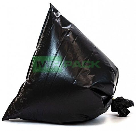 Мешки для мусора 180 л, 100 мкм, ПВД, в пачках 50 шт. черные, 2х слойные - Вид 2